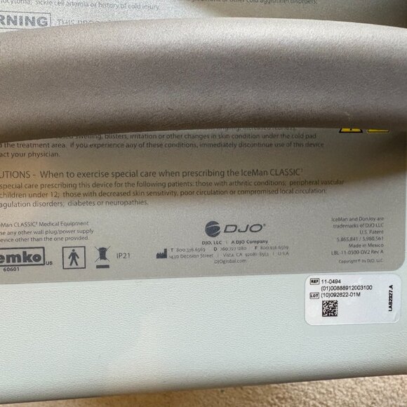 Don Joy Iceman Classic Cold Therapy System Includes Adapter, Pad, Straps - Picture 4 of 6